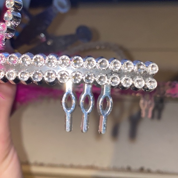 Happy New Year ๐๐ crown feather headpiece hair accessory turquoise pink purple - Picture 7 of 8